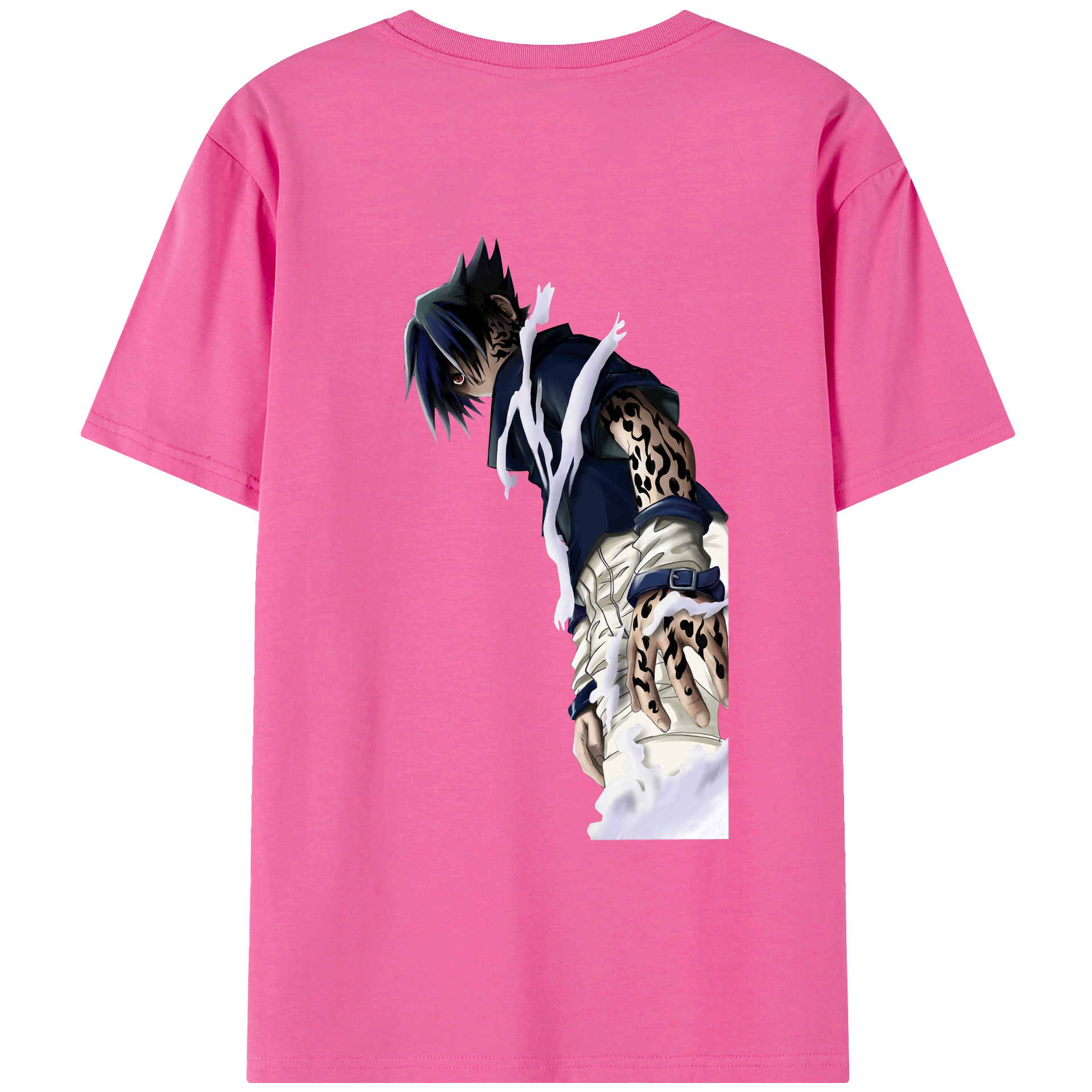 （画像用） NARUTO -ナルト- うちは サスケ Uchiha Sasuke レディース半袖Tシャツ(バックプリント)